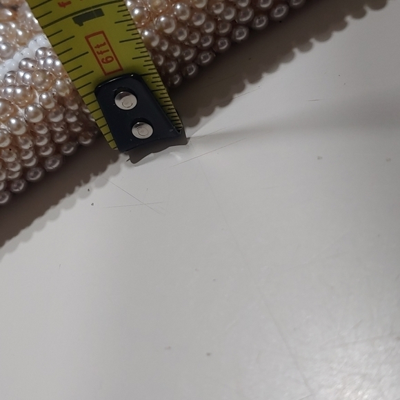 Vintage Pearl Clutch Wristlet Wedding Purse Beaded Handbag - Picture 3 of 5